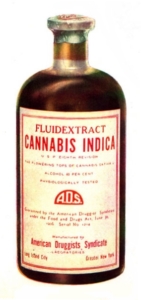 Flasche mit Cannabisextrakt von 1937