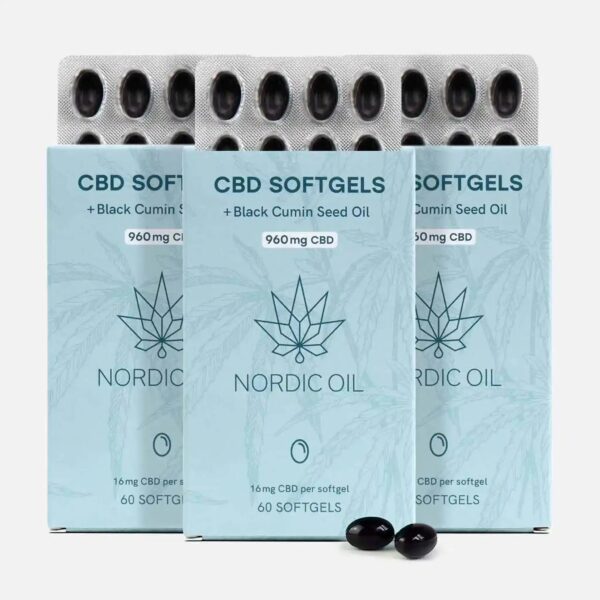 Nordic Oil - 3 Packungen CBD Softgels